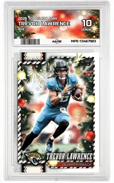 2026 TOPPS HOLIDAY #48 TREVOR LAWRENCE MPE 10 GEM/MT — graded card up for auction