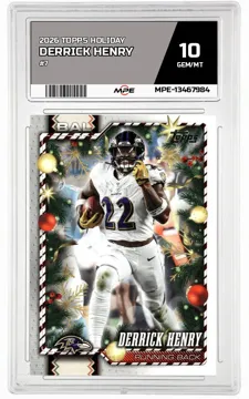 2026 TOPPS HOLIDAY #7 DERRICK HENRY MPE 10 GEM/MT — graded card up for auction