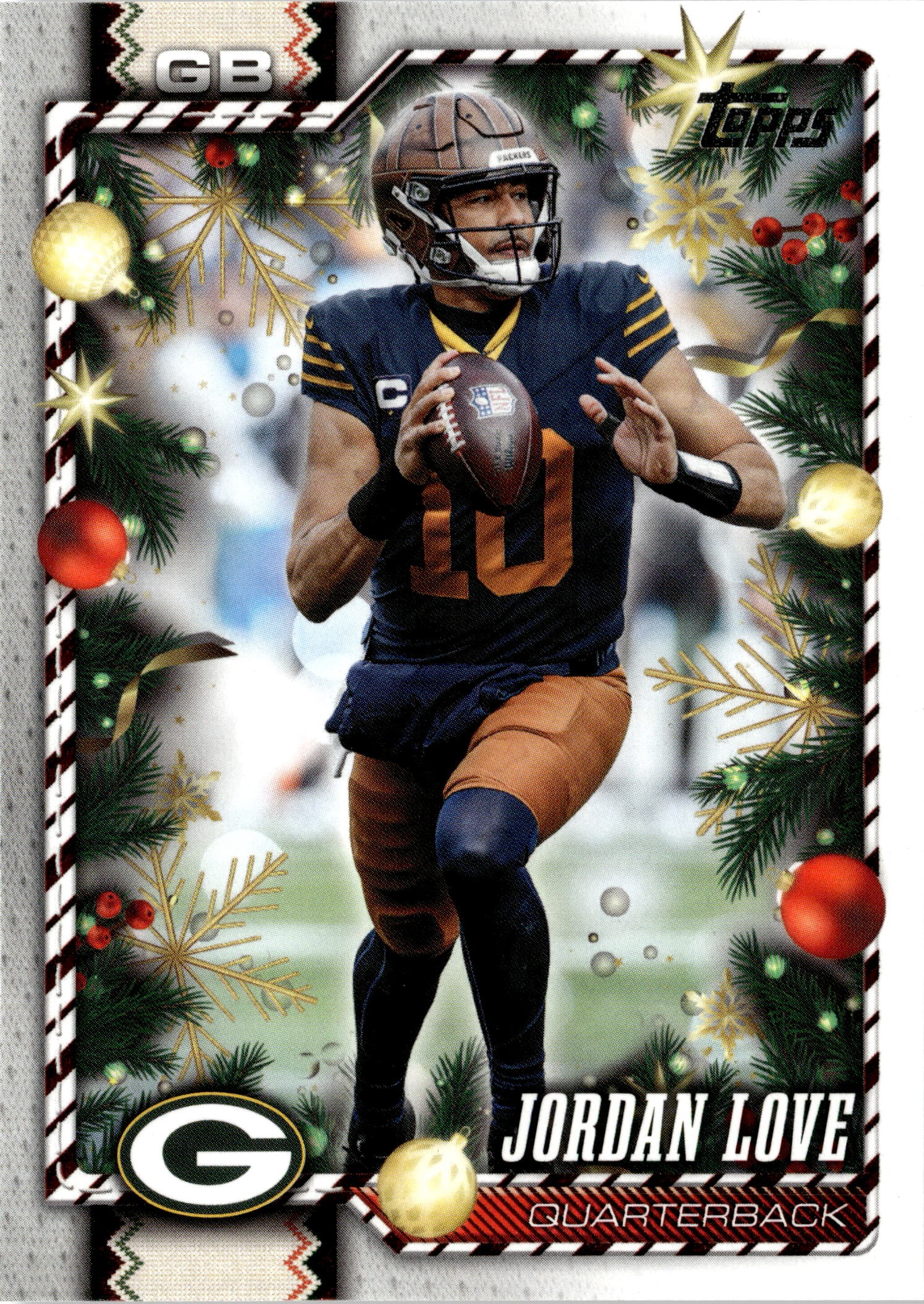 2026 Topps Holiday Jordan Love graded slab