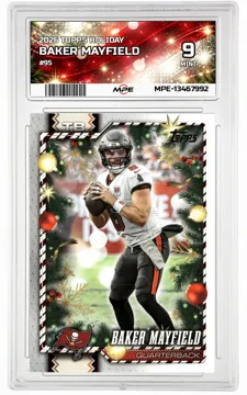 2026 TOPPS HOLIDAY #95 BAKER MAYFIELD MPE 9 MINT — graded card up for auction