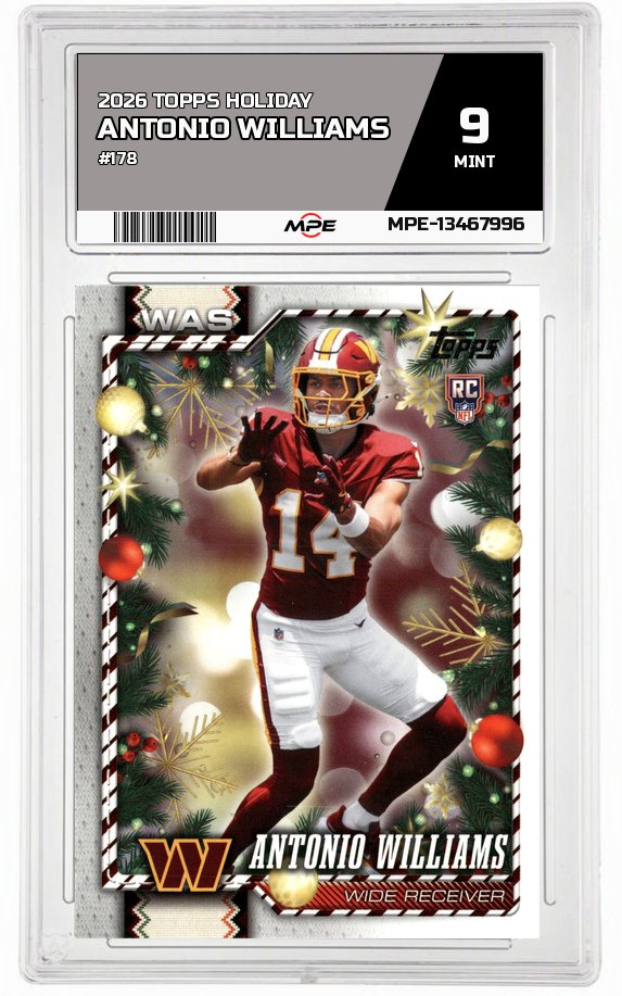 2026 TOPPS HOLIDAY #178 ANTONIO WILLIAMS MPE 9 MINT — graded card auctioned from the MPE vault