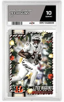 2026 TOPPS HOLIDAY #116 TEE HIGGINS MPE 10 GEM/MT — graded card up for auction