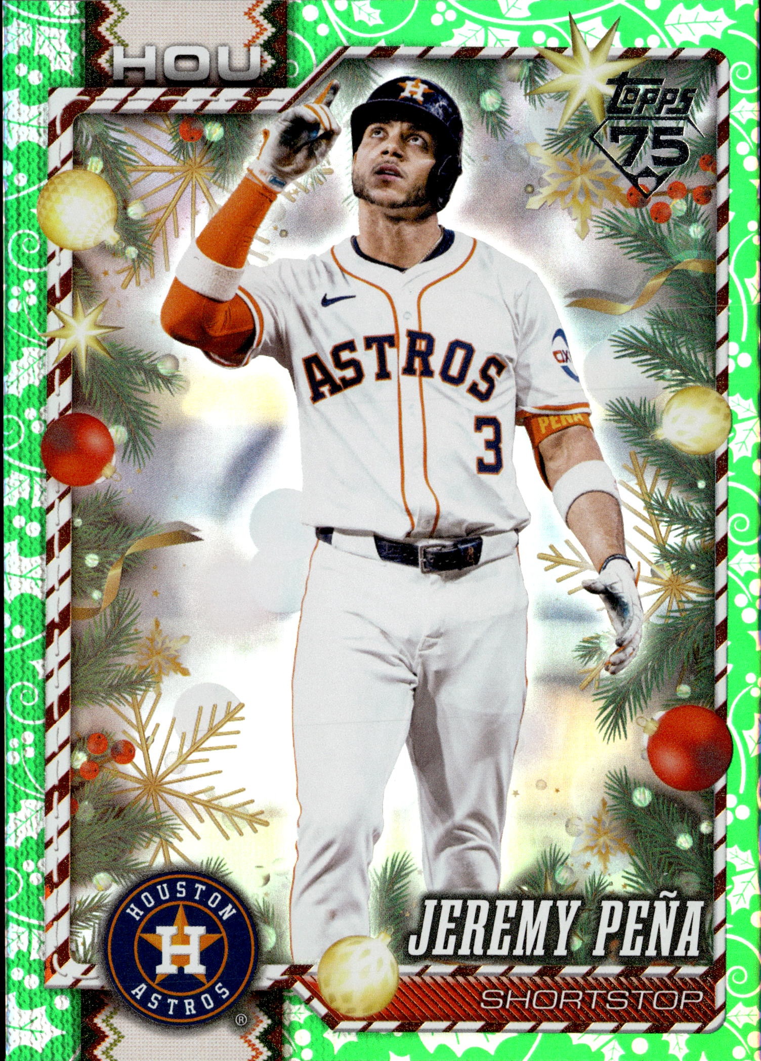 2026 Topps Holiday Jeremy Peña graded slab