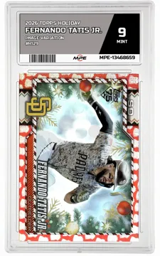 2026 TOPPS HOLIDAY IMAGE VARIATION #H129 FERNANDO TATIS JR. MPE 9 MINT — graded card up for auction