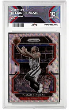2021 PRIZM SILVER WAVE #113 DEMAR DEROZAN MPE 10 GEM/MT — graded card up for auction