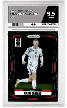 2026 PRIZM FIFA WC #333 ERLING HAALAND MPE 9.5 MINT+ — graded card up for auction