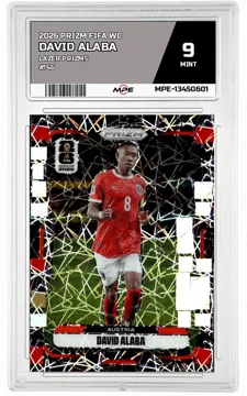 2026 PRIZM FIFA WC Lazer Prizms #146 DAVID ALABA MPE 9 MINT — graded card up for auction