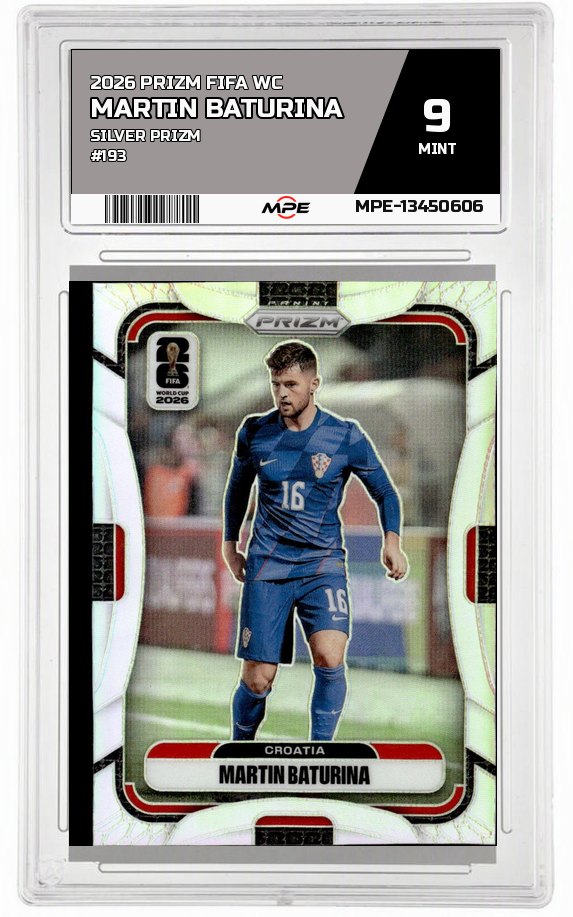 2026 PRIZM FIFA WC SILVER PRIZM #193 MARTIN BATURINA MPE 9 MINT — graded card auctioned from the MPE vault