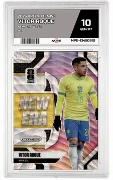 2026 PRIZM FIFA WC New Era Wave #17 VITOR ROQUE MPE 10 GEM/MT — graded card up for auction
