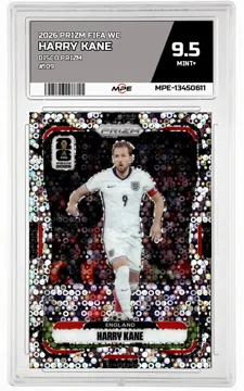2026 PRIZM FIFA WC DISCO PRIZM #109 HARRY KANE MPE 9.5 MINT+ — graded card up for auction