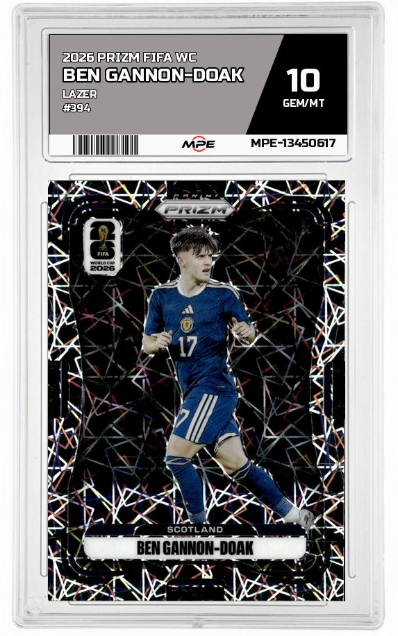 2026 PRIZM FIFA WC LAZER #394 BEN GANNON-DOAK MPE 10 GEM/MT — graded card auctioned from the MPE vault