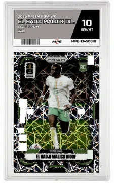 2026 PRIZM FIFA WC Lazer Prizm #401 EL HADJI MALICK DIOUF MPE 10 GEM/MT — graded card up for auction