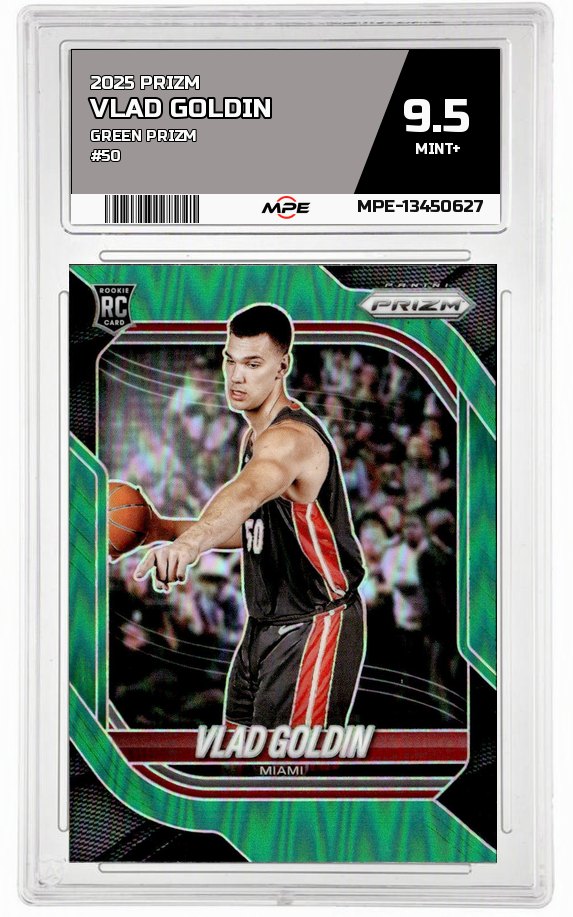 2025 PRIZM GREEN PRIZM #50 VLAD GOLDIN MPE 9.5 MINT+ — graded card auctioned from the MPE vault