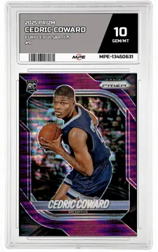 2025 PRIZM PURPLE PULSAR /175 #9 CEDRIC COWARD MPE 10 GEM/MT — graded card up for auction