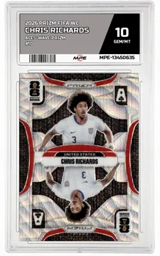 2026 PRIZM FIFA WC ACES-Wave Prizm #10 CHRIS RICHARDS MPE 10 GEM/MT — graded card up for auction