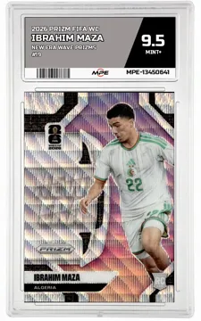 2026 PRIZM FIFA WC New Era Wave Prizms #19 IBRAHIM MAZA MPE 9.5 MINT+ — graded card up for auction