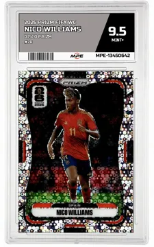 2026 PRIZM FIFA WC DISCO PRIZM #78 NICO WILLIAMS MPE 9.5 MINT+ — graded card up for auction