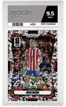2026 PRIZM FIFA WC DISCO PRIZM #347 JULIO ENCISO MPE 9.5 MINT+ — graded card up for auction