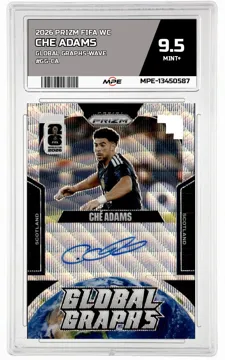 2026 PRIZM FIFA WC GLOBAL GRAPHS-WAVE #GG-CA CHE ADAMS MPE 9.5 MINT+ — graded card up for auction