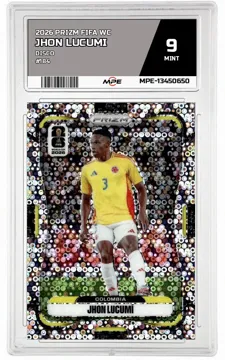 2026 PRIZM FIFA WC DISCO #184 JHON LUCUMI MPE 9 MINT — graded card up for auction