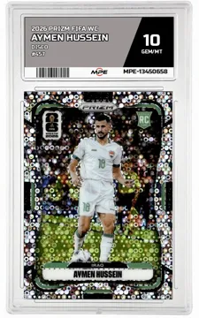 2026 PRIZM FIFA WC DISCO #457 AYMEN HUSSEIN MPE 10 GEM/MT — graded card up for auction