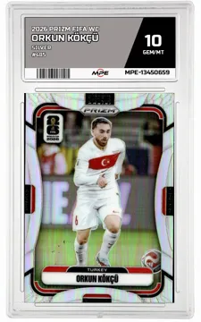 2026 PRIZM FIFA WC SILVER #485 ORKUN KÖKÇÜ MPE 10 GEM/MT — graded card up for auction