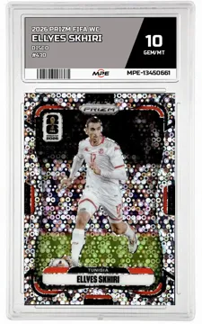 2026 PRIZM FIFA WC DISCO #430 ELLYES SKHIRI MPE 10 GEM/MT — graded card up for auction