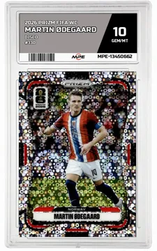 2026 PRIZM FIFA WC DISCO #330 MARTIN ØDEGAARD MPE 10 GEM/MT — graded card up for auction