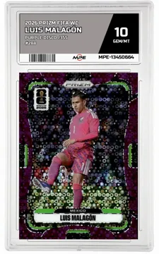 2026 PRIZM FIFA WC PURPLE DISCO /355 #288 LUIS MALAGÓN MPE 10 GEM/MT — graded card up for auction