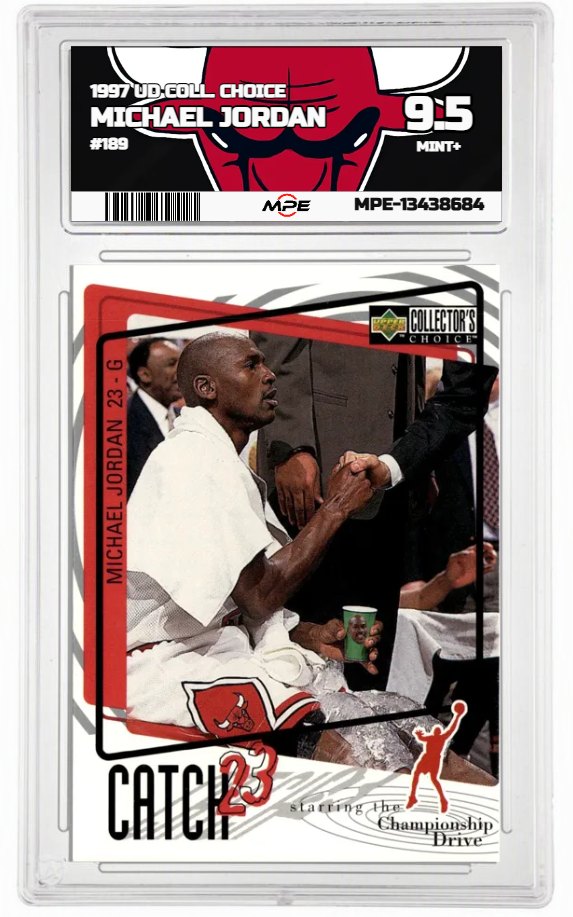 1997 UD COLL. CHOICE #189 MICHAEL JORDAN MPE 9.5 MINT+ — graded card auctioned from the MPE vault