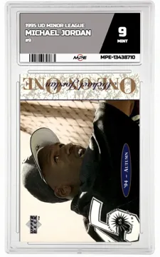 1995 UD MINOR LEAGUE #9 MICHAEL JORDAN MPE 9 MINT — graded card up for auction