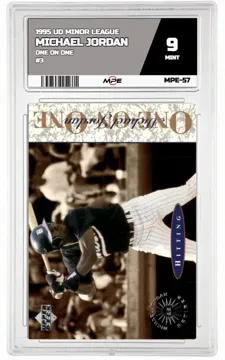 1995 UD MINOR LEAGUE ONE ON ONE #3 MICHAEL JORDAN MPE 9 MINT — graded card up for auction