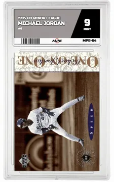 1995 UD MINOR LEAGUE #6 MICHAEL JORDAN MPE 9 MINT — graded card up for auction