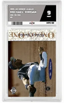 1995 UD MINOR LEAGUE ONE ON ONE #6 MICHAEL JORDAN MPE 9 MINT — graded card up for auction