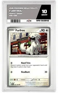 2026 POKEMON MEGA EVOLUTION PERFECT ORDER #067/088 Furfrou MPE 10 GEM/MT — graded card up for auction