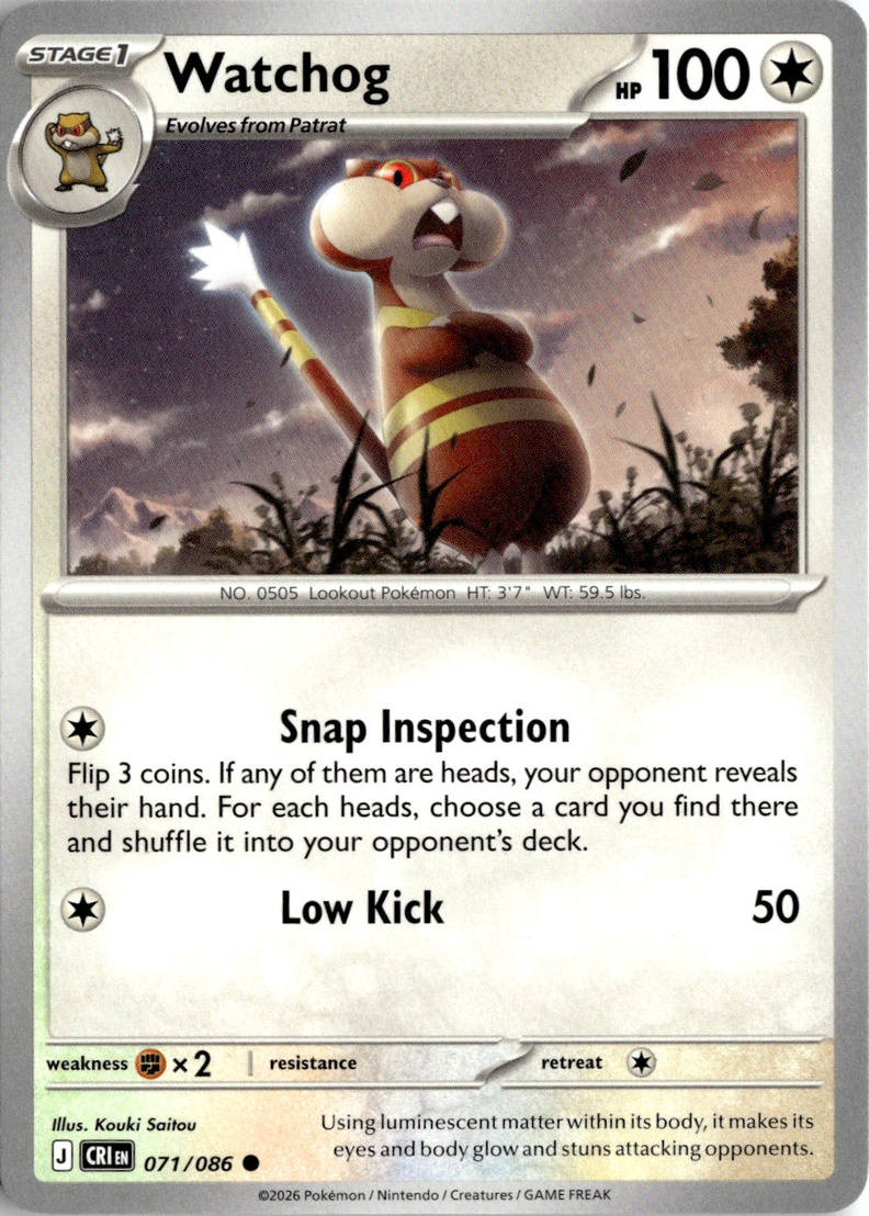 2026 Pokemon Mega Evolution Watchog graded slab