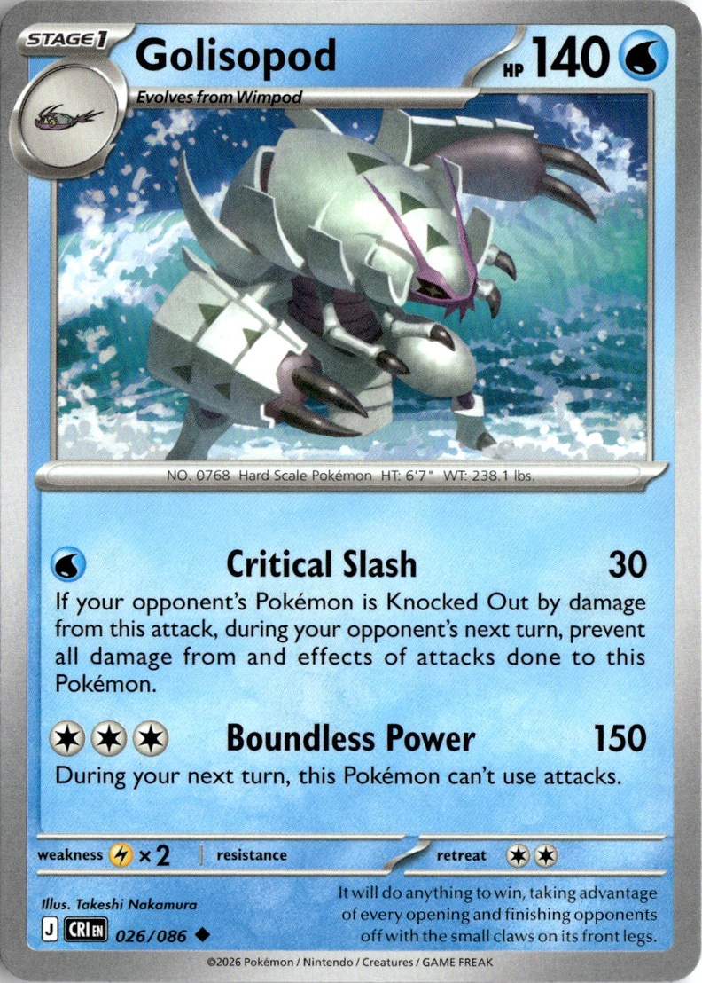 2026 Pokemon Mega Evolution Golisopod graded slab