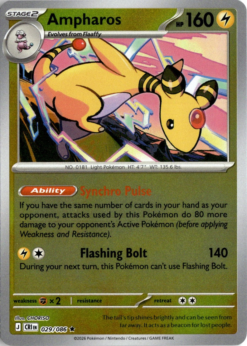 2026 Pokemon Mega Evolution Ampharos graded slab