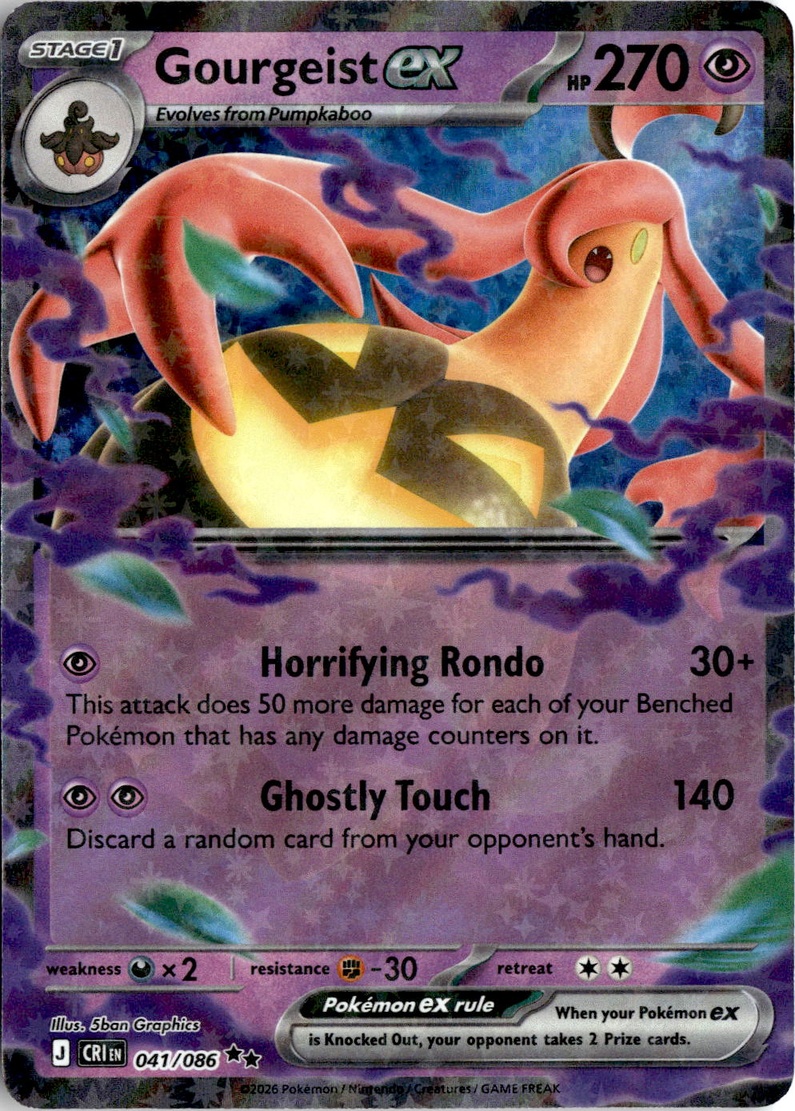 2026 Pokemon Mega Evolution Gourgeist EX graded slab