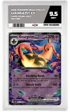 2026 POKEMON MEGA EVOLUTION CHAOS RISING-HOLO #041/086 Gourgeist EX MPE 9.5 MINT+ — graded card up for auction