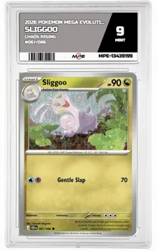 2026 POKEMON MEGA EVOLUTION CHAOS RISING #067/086 Sliggoo MPE 9 MINT — graded card up for auction