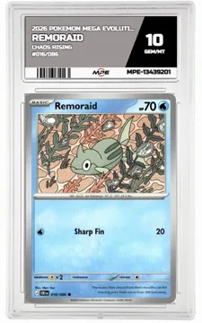 2026 POKEMON MEGA EVOLUTION CHAOS RISING #016/086 Remoraid MPE 10 GEM/MT — graded card up for auction