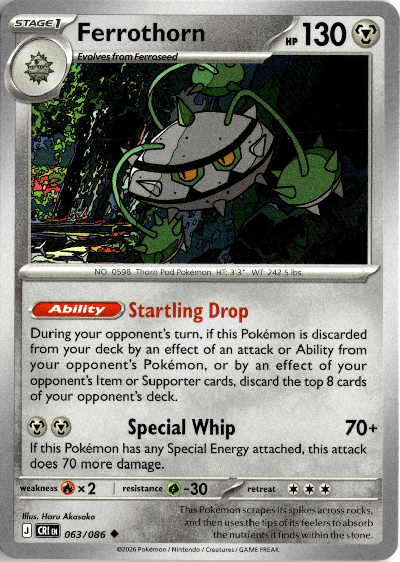 2026 Pokemon Mega Evolution Ferrothorn graded slab
