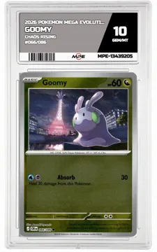 2026 POKEMON MEGA EVOLUTION CHAOS RISING #066/086 Goomy MPE 10 GEM/MT — graded card up for auction