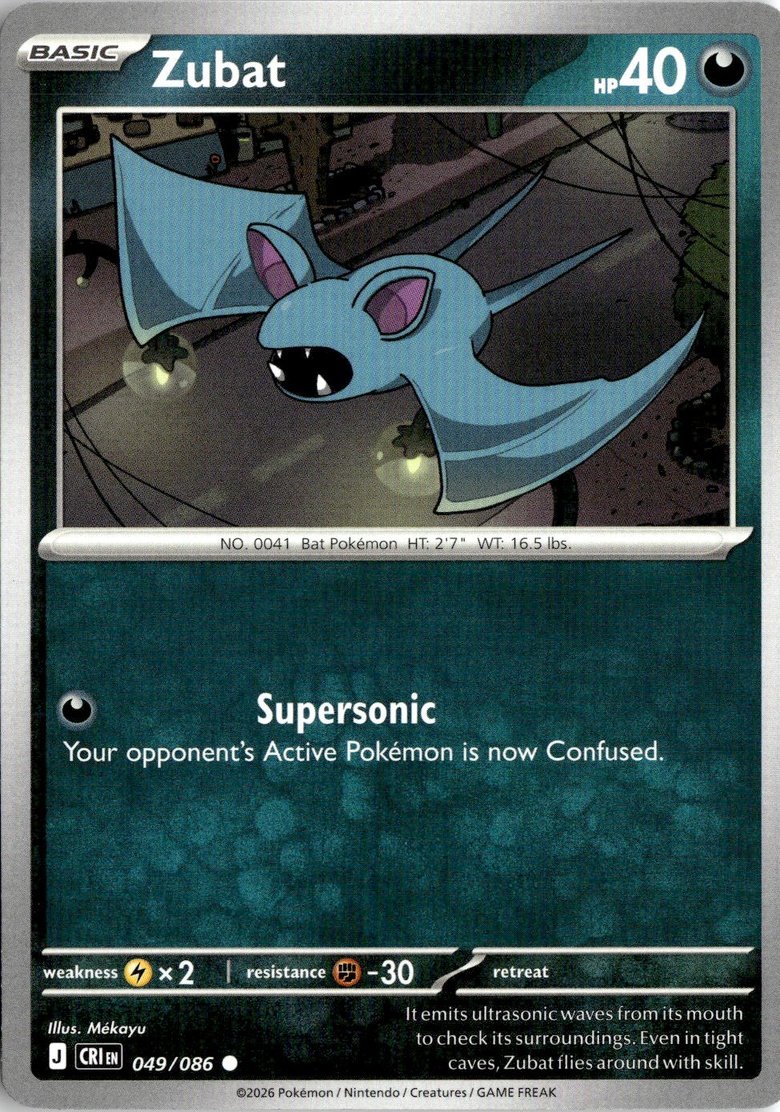 2026 Pokemon Mega Evolution Zubat graded slab