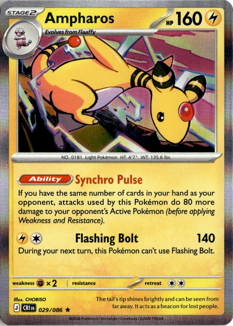 2026 Pokemon Mega Evolution Ampharos graded slab
