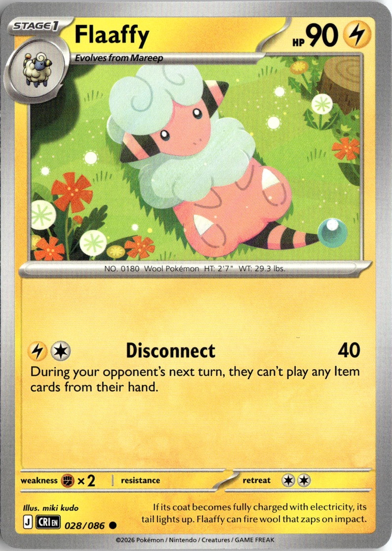 2026 Pokemon Mega Evolution Flaaffy graded slab