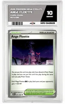 2026 POKEMON MEGA EVOLUTION CHAOS RISING #075/086 ANGE FLOETTE MPE 10 GEM/MT — graded card up for auction