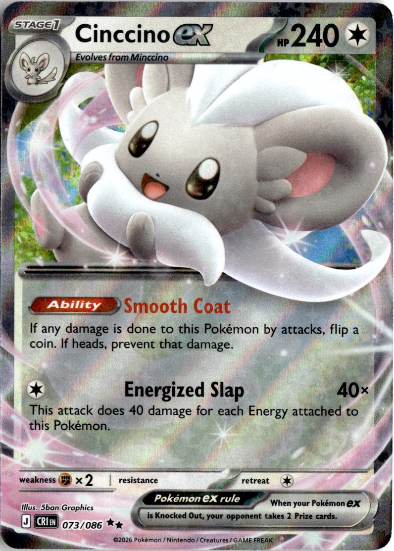 2026 Pokemon Mega Evolution CinccinoEX graded slab