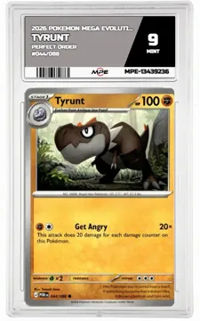 2026 POKEMON MEGA EVOLUTION PERFECT ORDER #044/088 Tyrunt MPE 9 MINT — graded card up for auction